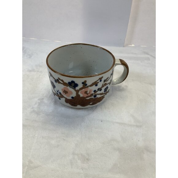 Vintage‎ Otagiri Style Soup Mug Stoneware Floral Handpainted Made In Korea - Picture 2 of 7